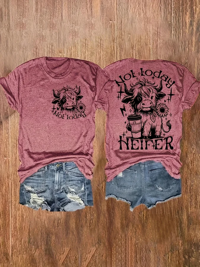 

Graphic Print T-shirt, Short Sleeve Crew Neck Casual Top for Summer & Spring, Women's Clothing
