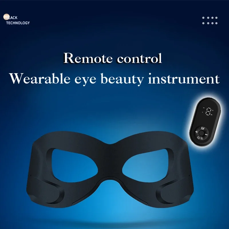 Portable LED Display Eye Massager Dark Circle Removal Massage Anti Wrinkles Facial Eye EMS Heated Massager Silicone Mask Device