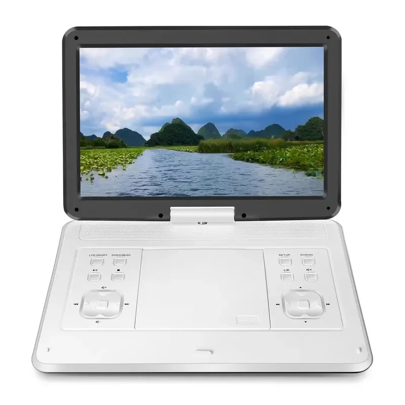 2026 HD Rotatable Screen 22 Inch DVD CD Player Super Slim Game Built-in Battery Home Portable Moving 3D Disc Video Machine