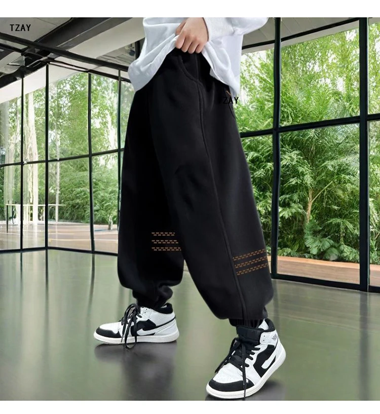 Koreanische Kinder-Frühlingssport-Hose für Jungen Neue Mode High-Street Casual Hosen für Teenager Kinder Sportliche Jogginghose 5 7 9 11 13 14 Jahre – Detail 8