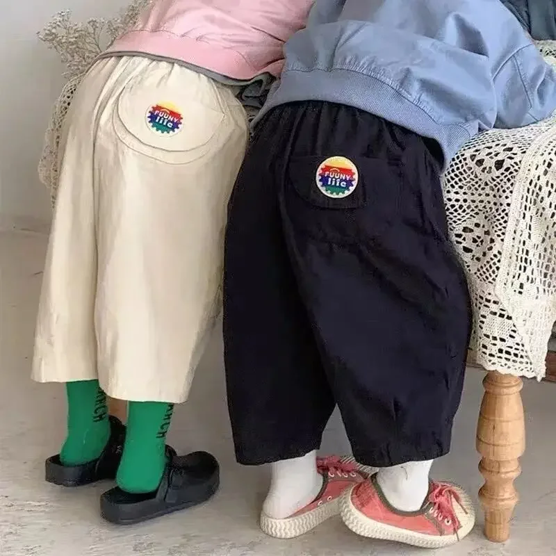 

Children's Wide-leg Pants Korean Boy's Loose Pants Autumn 2026 New Fashion All Match Baby Girl's Casual Pants Trousers