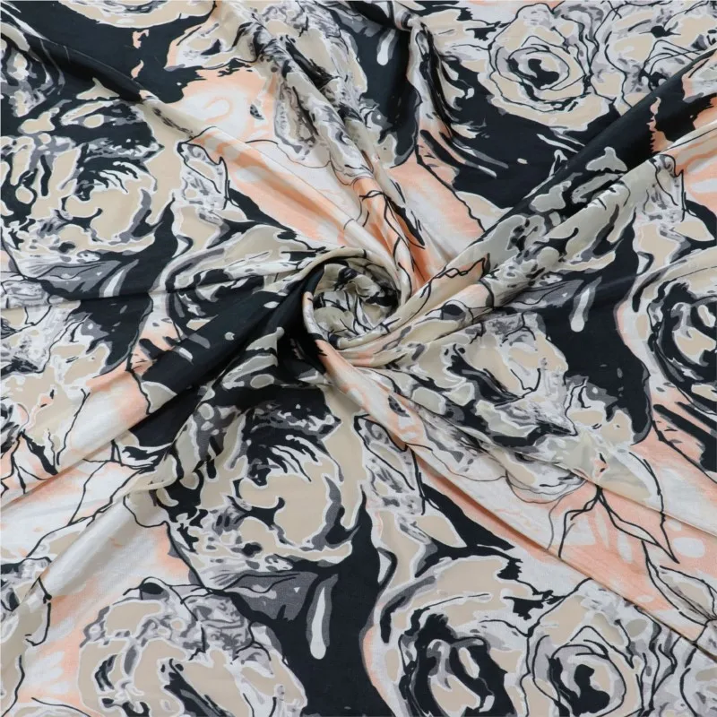 직조된 브로케이드 비스코스 프린트 무늬가 있는 번트 거즈 벨벳 원단 잠옷 치파오