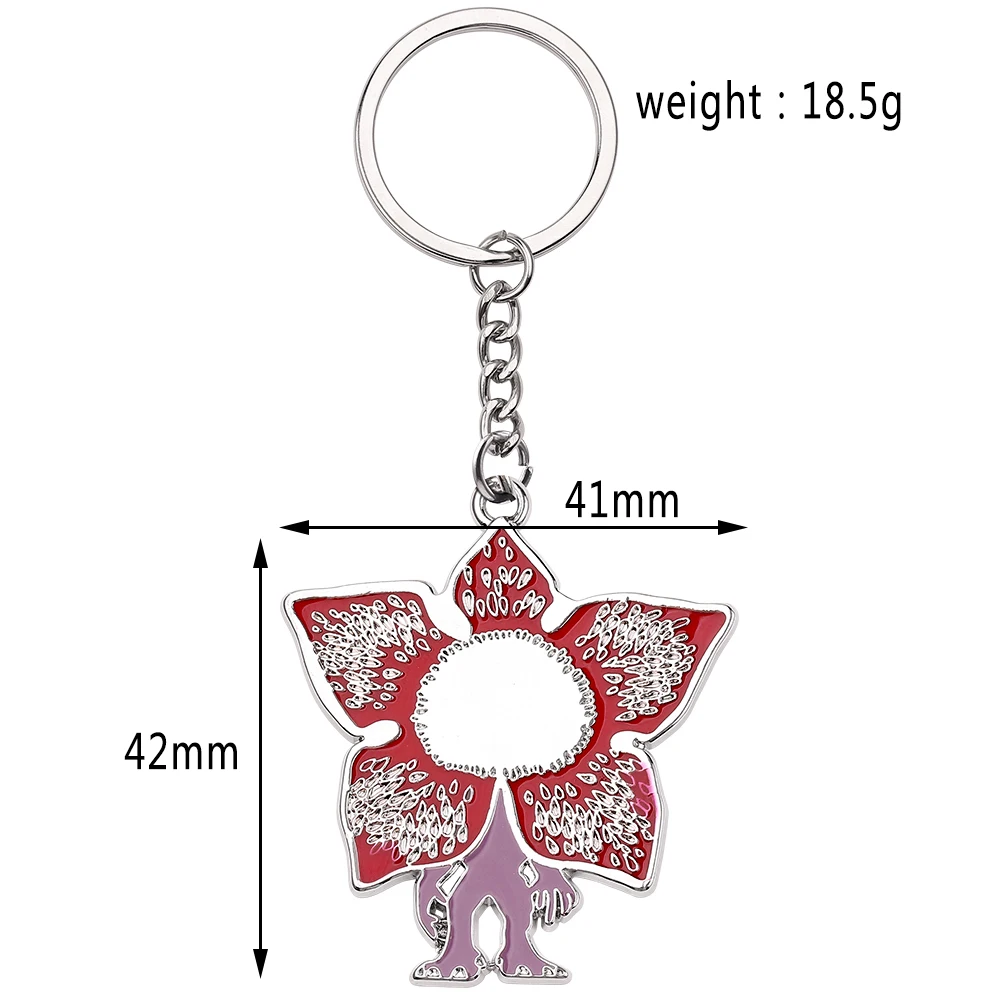 Demogorgon Monster Accessories Keychain Terror Stranger Things Metal Pendant Keyring for Keys Backpack Accessory Toy Gift