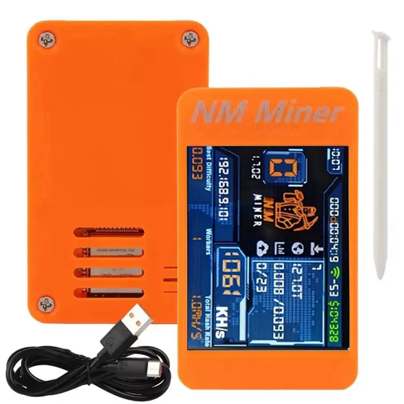 Ingenious-Nerdminer V2 1060 KH/S Bitcoin Solo Miner 2.8 "شاشة ملونة BTC Crypto Mining للاستخدام المنزلي ترقية جهاز اليانصيب بيتكوين