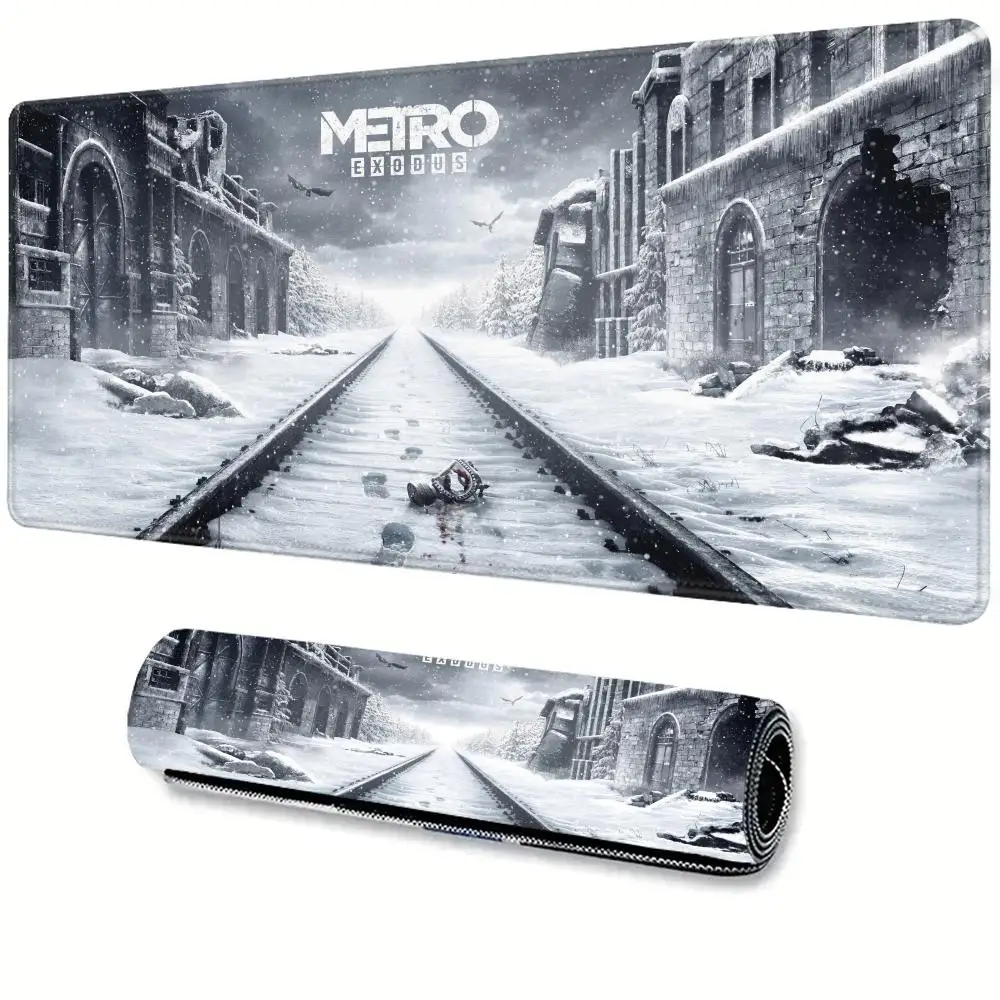 

Mouse Pad Large rubber mouse pad with lock edge computer gamer HD Metro Exodus printing desk pad keyboard pad