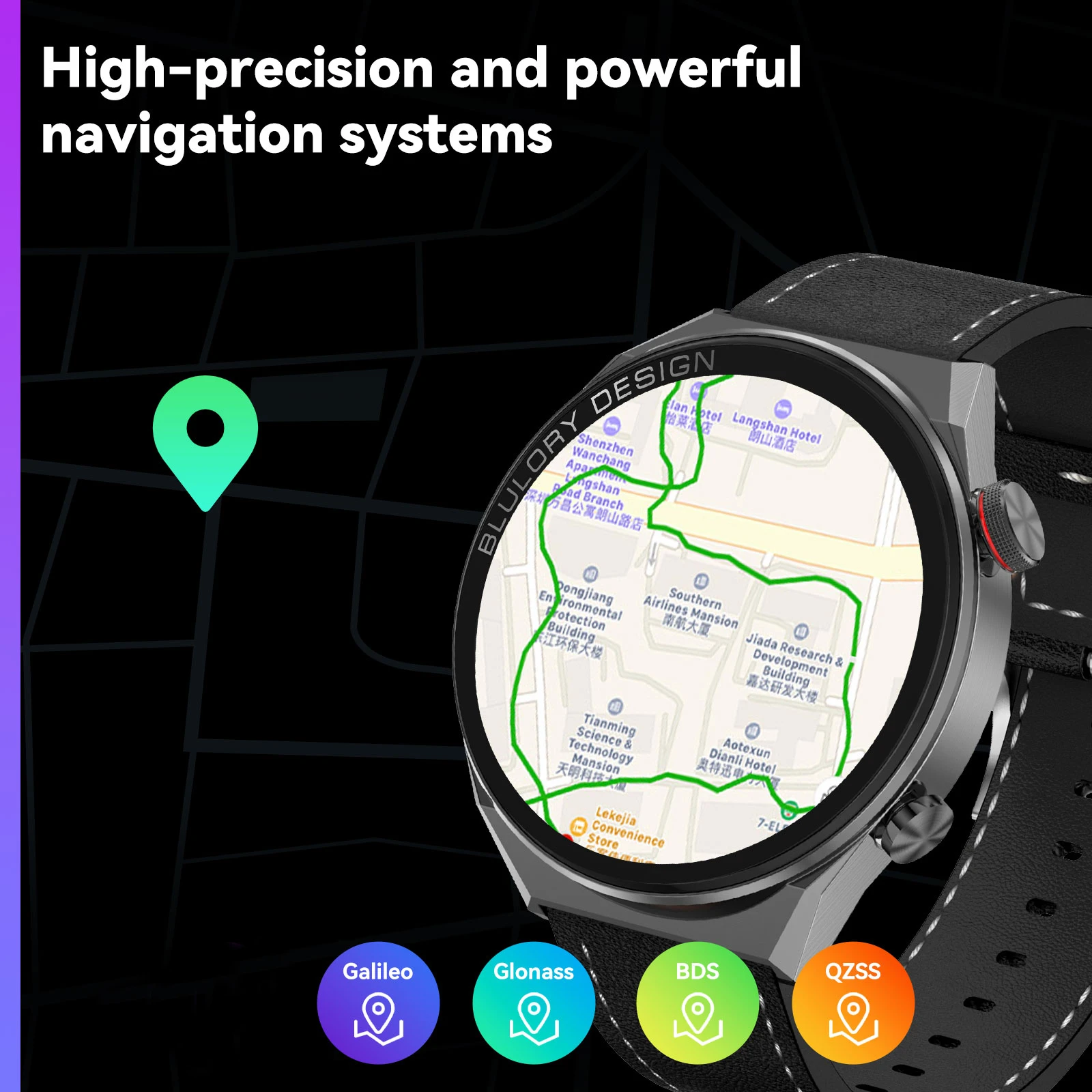Blulory NE Smart Watch uomo sport Smartwatch NFC controllo accessi chiamate Bluetooth temperatura frequenza cardiaca rilevamento dell'ossigeno nel sangue