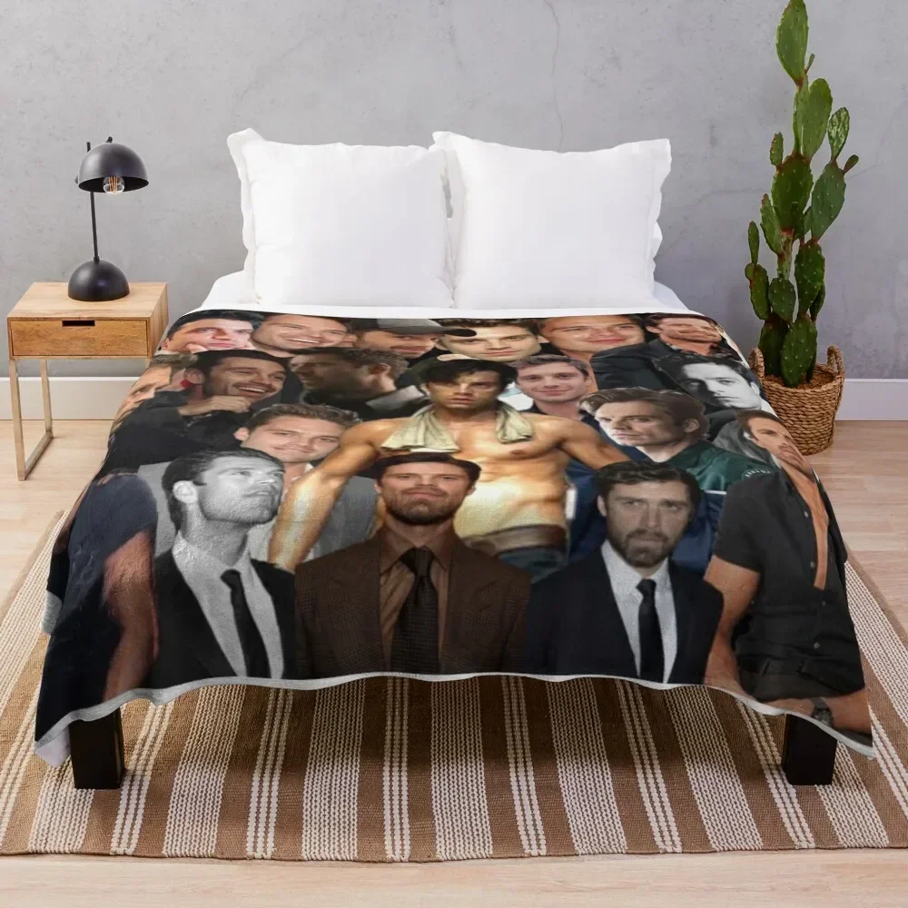 

Sebastian Stan collage Throw Blanket Moving Summer For Sofa Thin Blankets