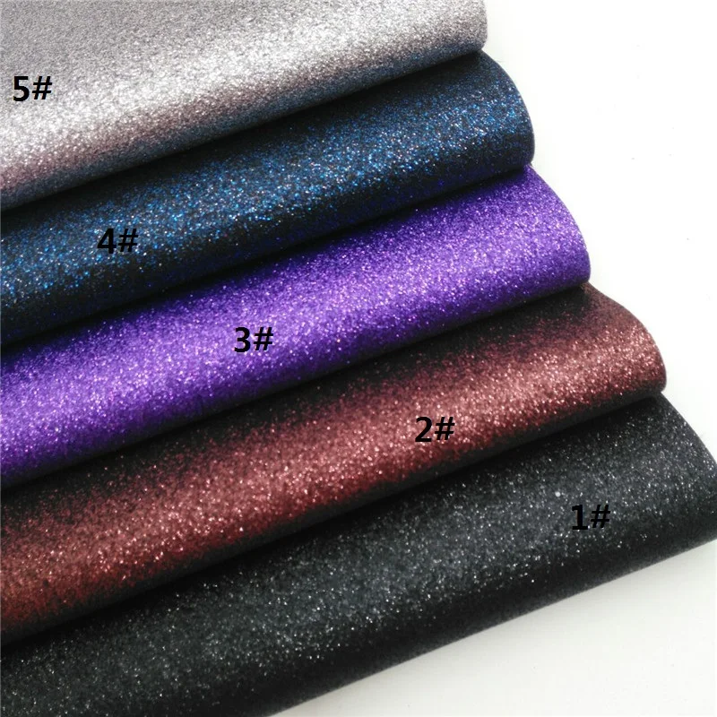 Halloween Purpple Green Orange Glitter Leather Sheets Shimmer Glitter Leather Fabric For Bows DIY Craft Sheets Mini Rolls W166