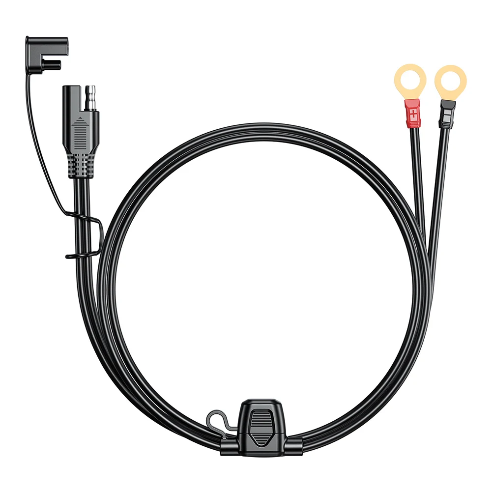 12-24V Ring Terminal SAE To Ring Connectors Extension Cord Moisture-proof 18AWG Cable Connector for Battery Charger/Maintainer