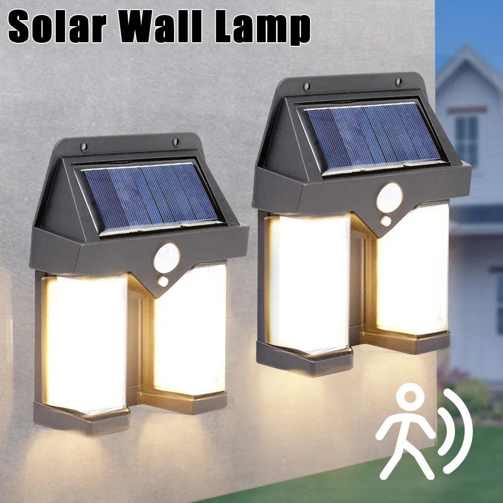 

Outdoor Led Solar Motion Light 3 Modes Waterproof Garden Solar Wall Light For Courtyard Porch Patio Fence Decoration Lighting