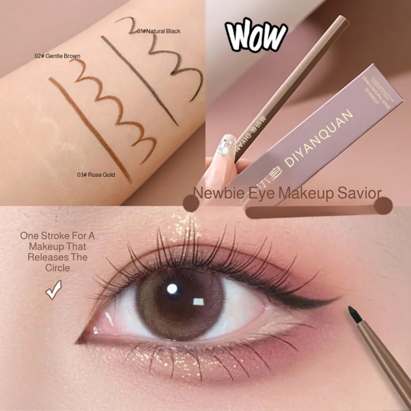 Waterproof & Sweatproof Slim Eyes Long Lasting NonSmudge Pearlescent Fine Glitter Eyeliner Pen