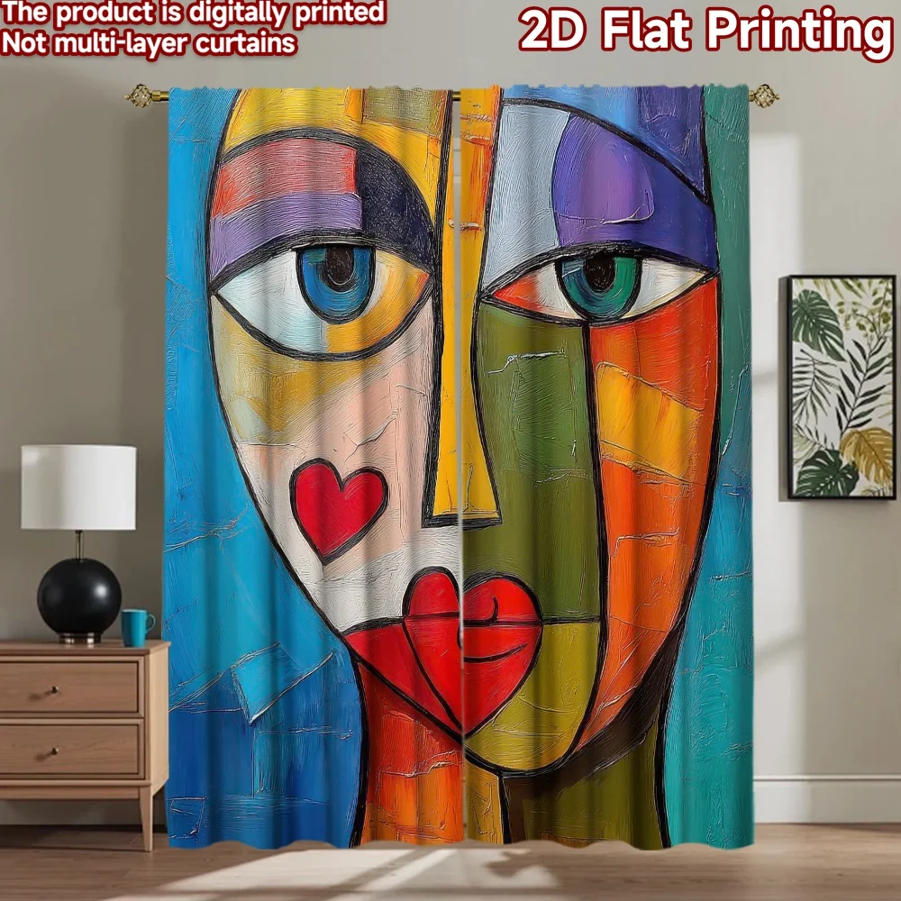 

1pc 2D flat Photography Backdrop Scene Backdrop Cubist He Face 100% Polyester Party Decorations for Indoor celebrations for