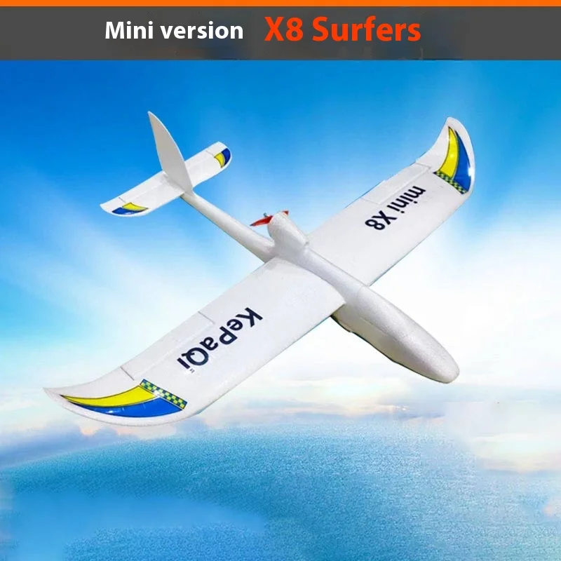 

Upgraded Surfer X8 Mini Aeromodeling Fixed Wing Glider Beginner Practice Aircraft 800mm Drifting Plane Remote Control Toy