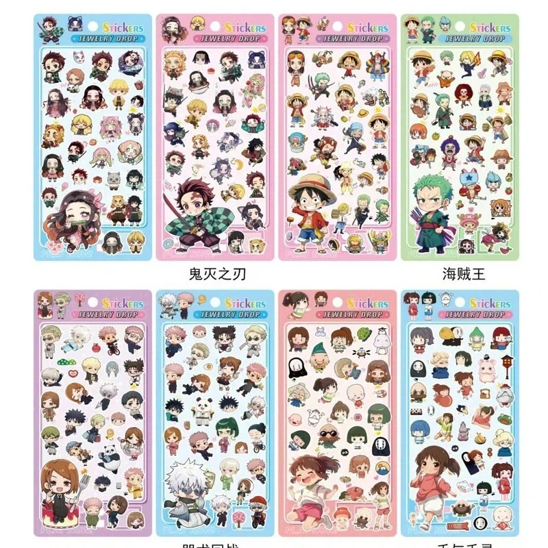 40-pegatinas-3d-en-relieve-de-anime-demon-slayer-one-piece-jujutsu-kaisen-calcomanias-de-cristal-para-diario-manualidades-y-decoracion