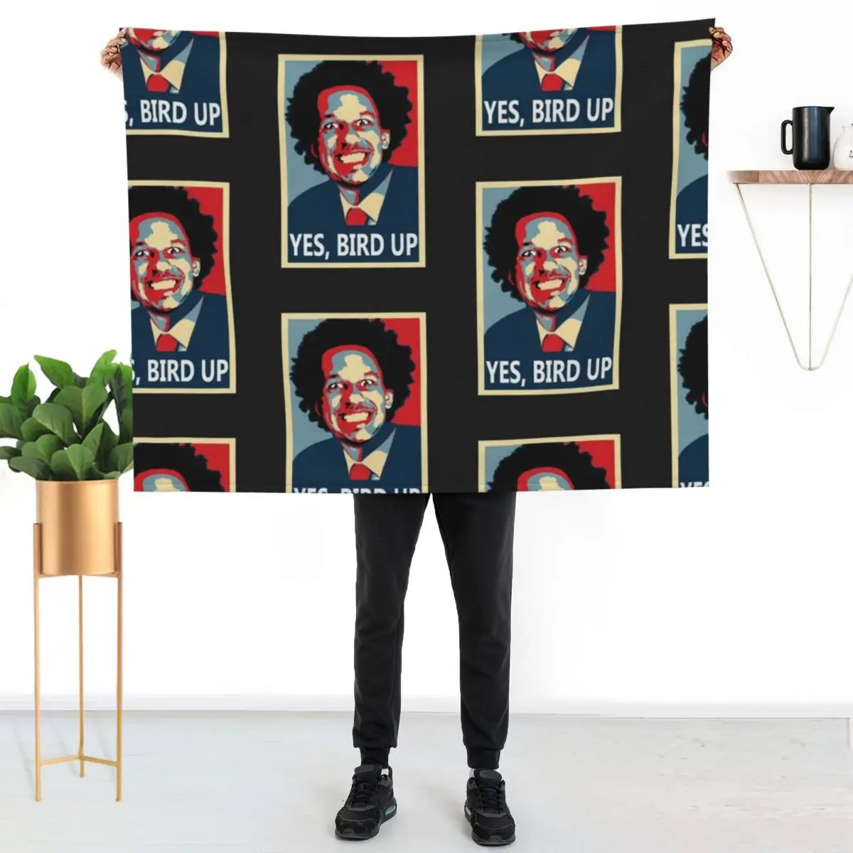 Eric André - Bird Up Edition! Throw Blanket Furry Hair Designers Weighted Blankets