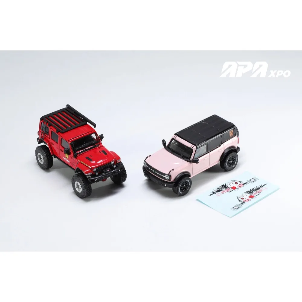 Gcd 1/64 escala liga carro 318 viagem de estrada comboio off-road e figura de ação drive off-road wagon premium diecast modelo carro