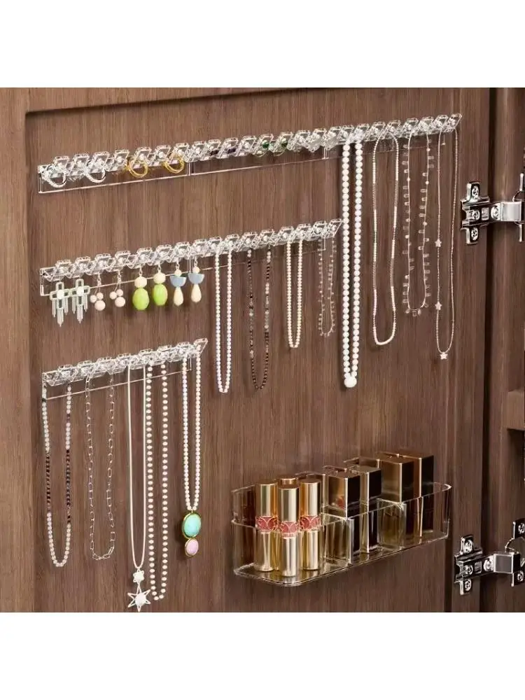 3/6/12/18 stuks kettingopbergrek, armband en oorbellen met 8 haken, anti-klit wandgemonteerd sieradenrek - afbeelding 2