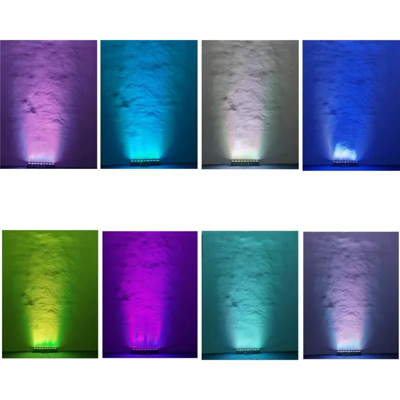 ABJF-Control remoto RGBW 4 en 1 9X12w LED arandela de pared tira larga luces de teñido de escenario DJ Bar estroboscópico enchufe de la UE