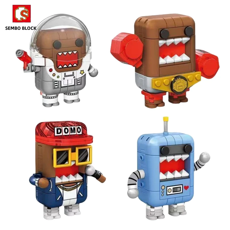 

SEMBO BLOCK New Product Trend Play Domo Kun Building Block Cartoon Boxer Astronaut Expert Puzzle Assembly Toy Birthday Gift