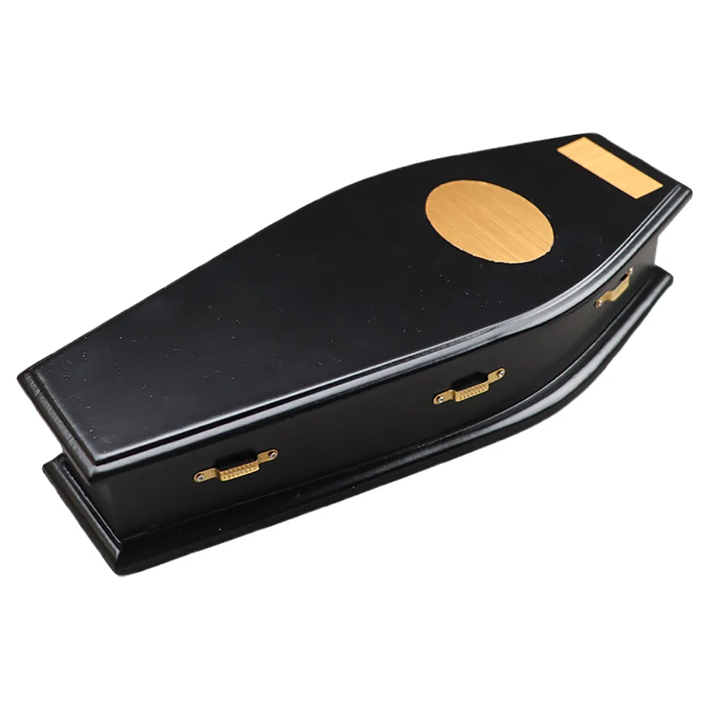 

Halloween Coffin Box Miniature Furniture Dollhouse Accessory Realistic Coffin Decor Creative Halloween Candy Storage Box