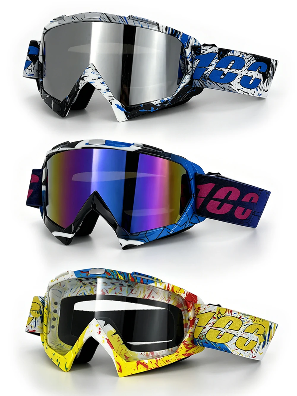 AliExpress Newest Men Motocross Goggles Motorcycle Glasses Enduro Anti-fog Cycling Moto Dirt Bike MX MTB Riding Sunglasses HD Mirrored Lens