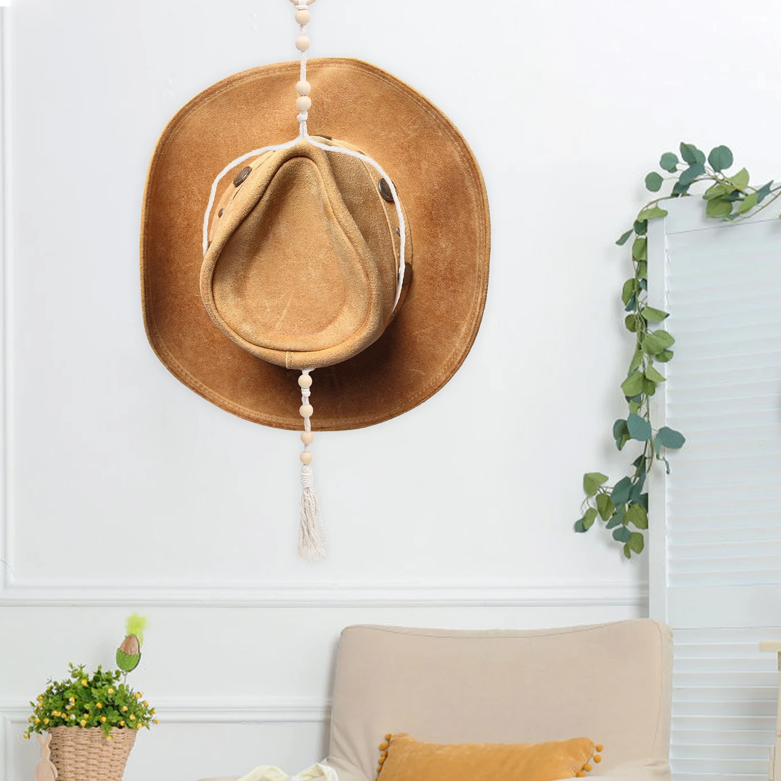 

Bohemian Tapestry Hat Hangers Nordic Hanging Holder Storage Organizer Cotton Rope