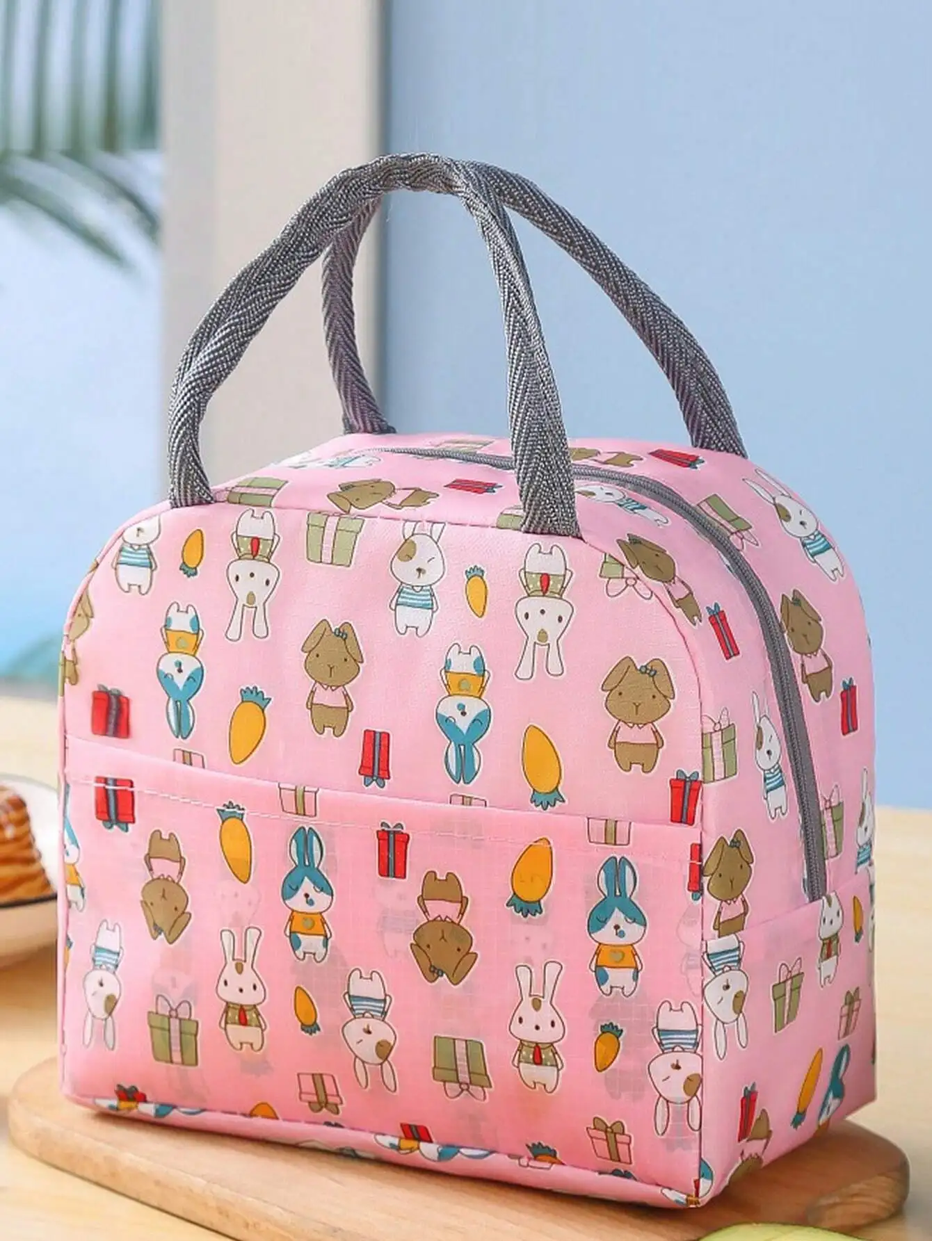 1pc 새로운 색상 두꺼운 알루미늄 호일 도시락 가방, 절연 휴대용 도시락 가방, 학생 및 직장인을위한