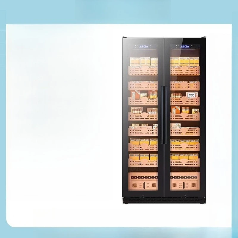 

Red wine cigar cabinet, constant temperature and humidity compressor embedded, dual temperature, intelligent