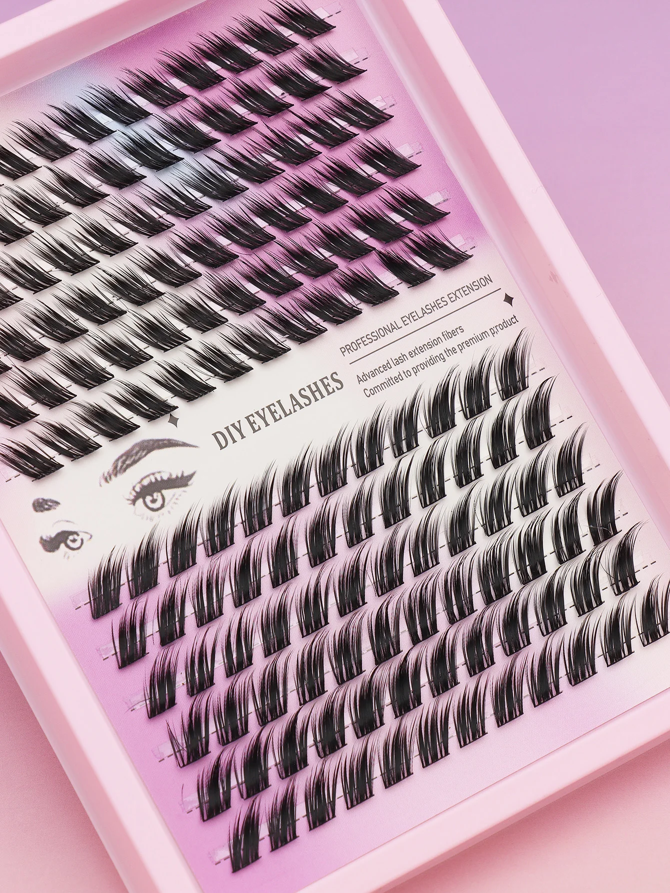 8-16mmのマンガまつげ144束、3Dナチュラルつけまつげ、ソフトクロスウィスピー、ナチュラルまつげ、キャットアイまつげ、3Dフェイクミンクまつげ