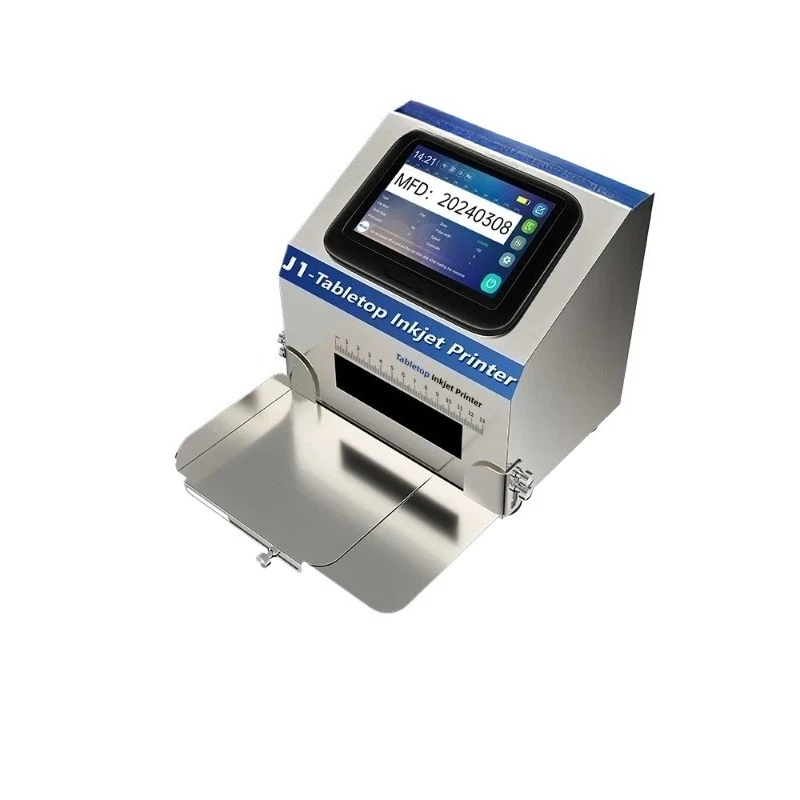 J1 Desktop Static Inkjet Printer Batch Code Date Number Logo Expiry Date For Bottle Card Metal Portable Printing Machine