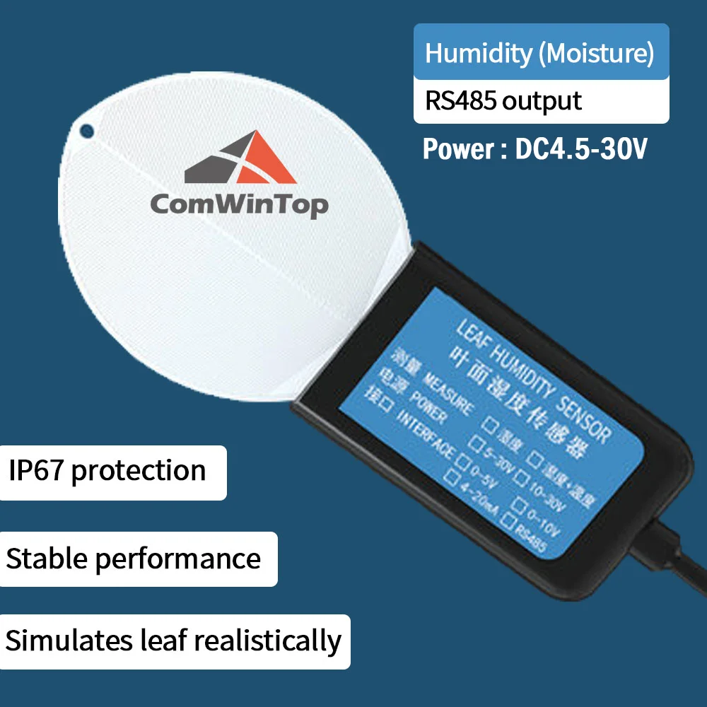 

Outdoor Leaf Surface Temperature and Humidity Moisture Sensor Transmitter with RS485/4-20mA/0-5V Output