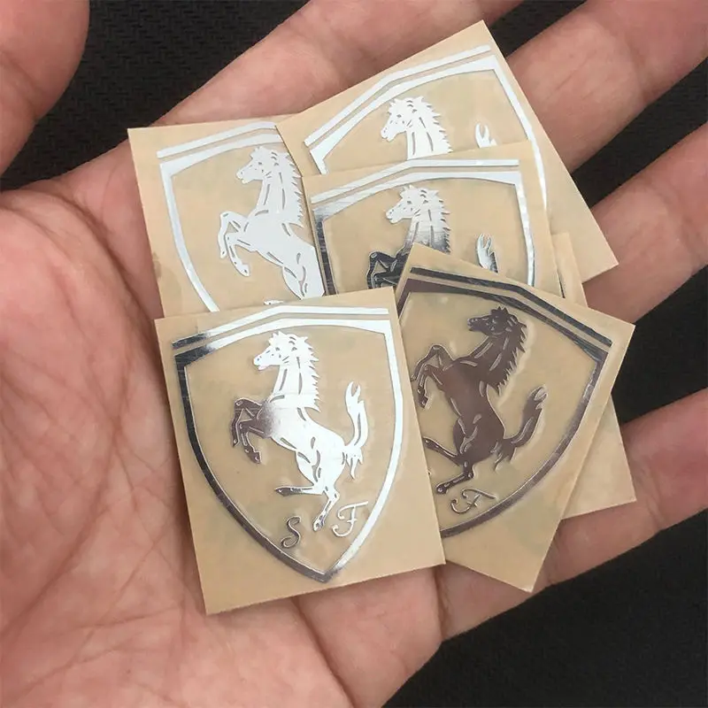 Emblemas de coche 3D de moda, pegatinas creativas de Metal para coche, pegatina impermeable a prueba de suciedad para Ferrari 458 488 599 612 FF F12, accesorios