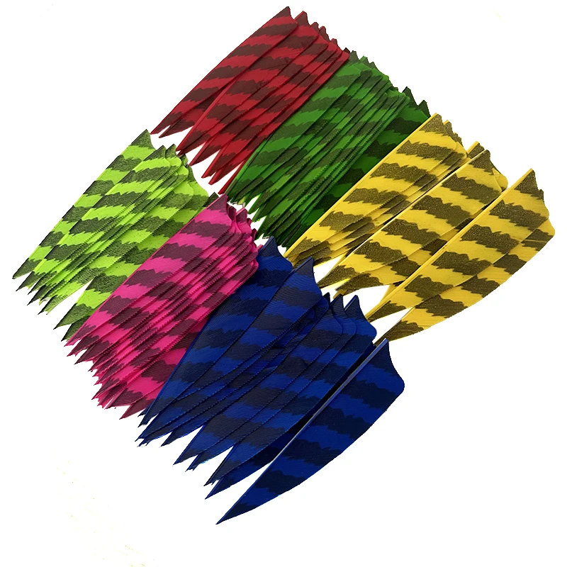 50Pcs IBOUNFOX Turkey Feather Fletching 3 Inch Right Wing Arrow Feather Vanes for Carbon Wooden Arrows Accessories