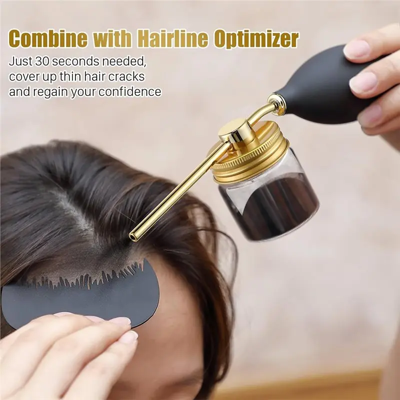 【PLAISIR】Fiber Spray With Nozzle, For Hairline Optimizer& Fiber Powder For Hair-Building Applications