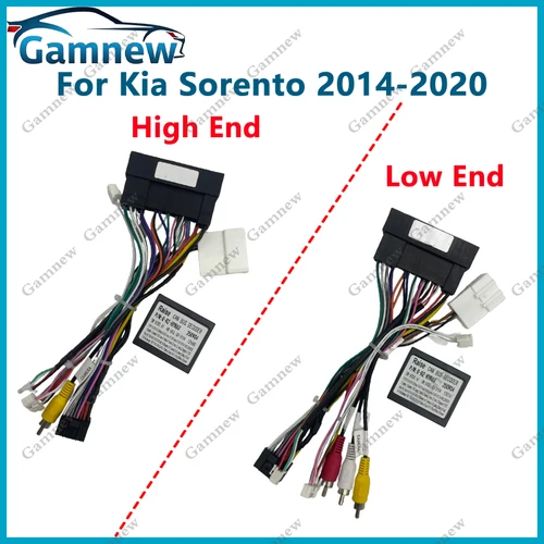 Gamnew-Adaptador de arnés de cables Android de 16 pines para coche, decodificador de caja Canbus para Kia Sorento 2014-2020