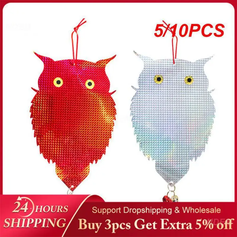 

5/10PCS Garden Bird Repellent Agricultural Orchard Bird-repellent Owl Bird Repellent Double-sided Laser Reflective Scare Bird