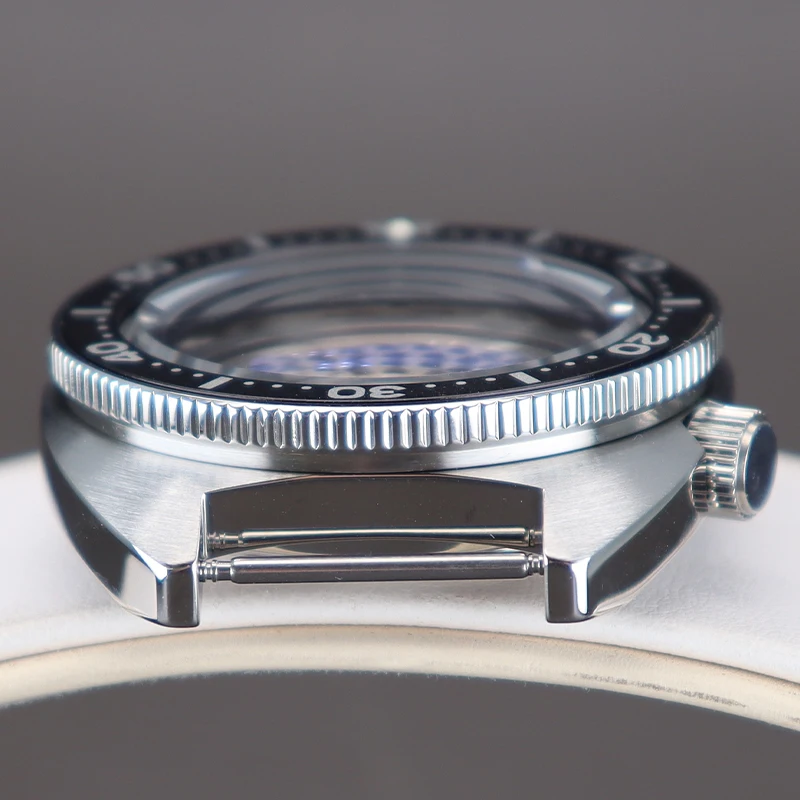 41 มม.นาฬิกาอะไหล่ Sapphire สําหรับ Abalone Seiko NH35 NH36/34/38 4R36 การเคลื่อนไหว 28.5 มม.Pure Black Chapter แหวน 10ATM