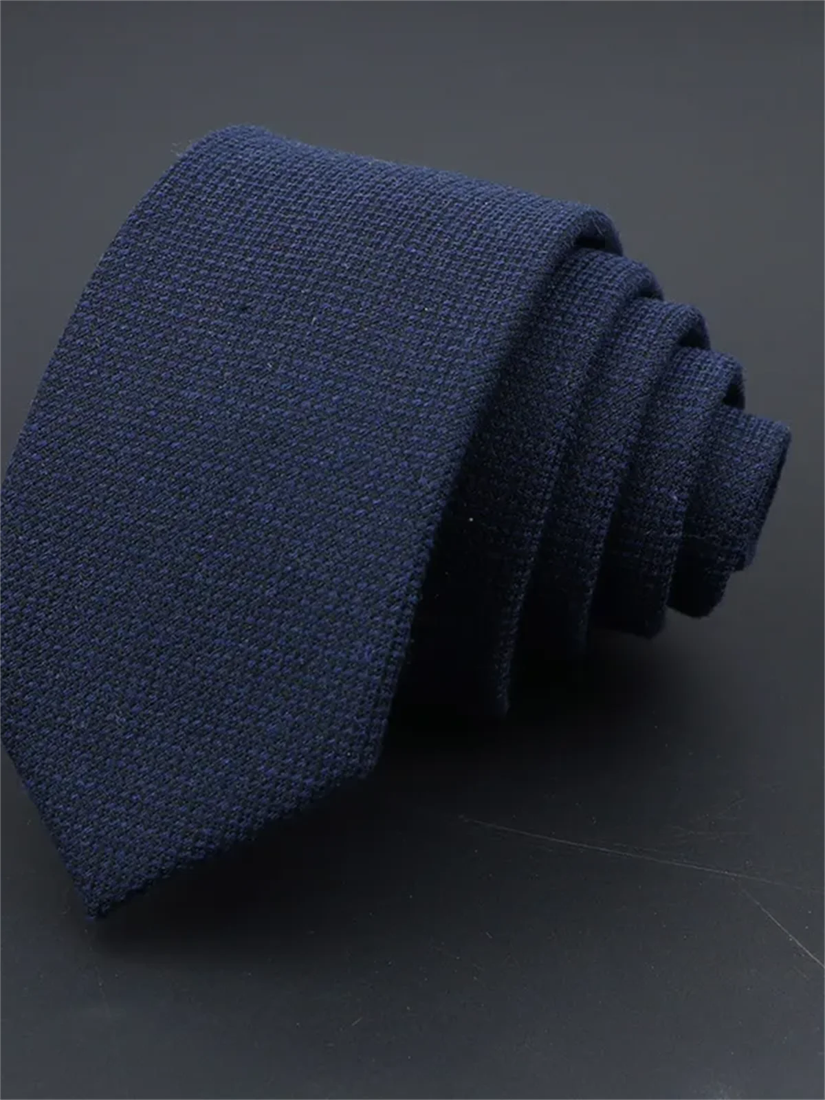 

Original High Quality Solid Cotton Handmade Wool Ties Men Necktie Striped Narrow Collar Slim Cashmere Casual Tie Accessories