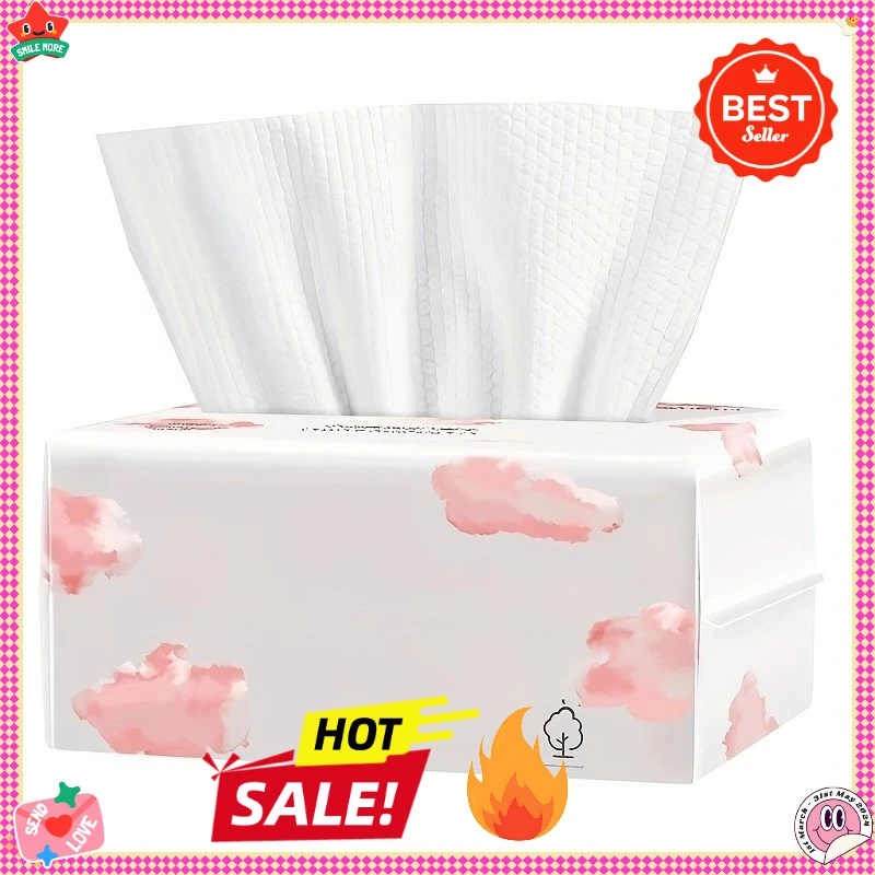 

100Pcs Pearl Pattern Face Towel, Makeup Remover Cleansing Towel, Extraction Towel, Wet and Dry Makeup Tool Car Paper Towels