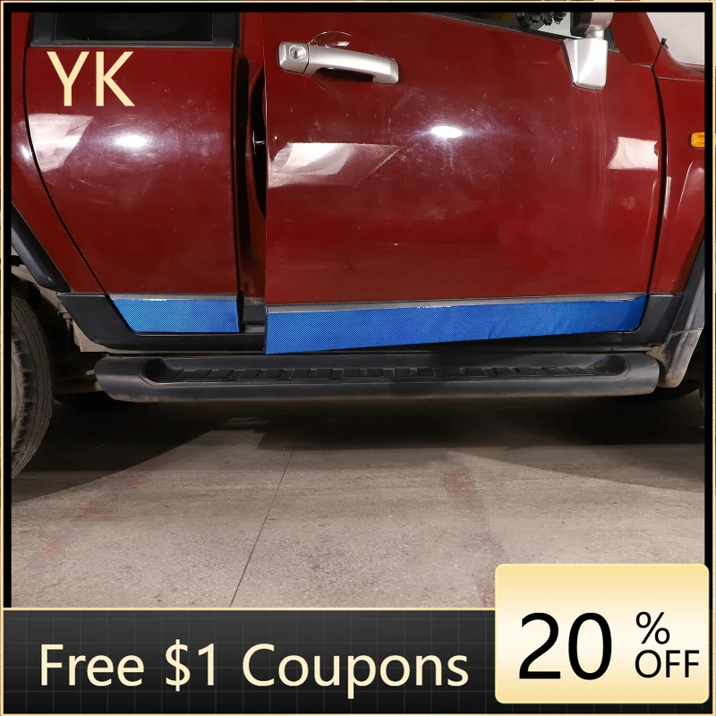 

Мягкая наклейка из углеродного волокна на дверь автомобиля, кузов автомобиля, противоударная наклейка, автомобильные аксессуары для Toyota FJ Cruiser 2007-2021