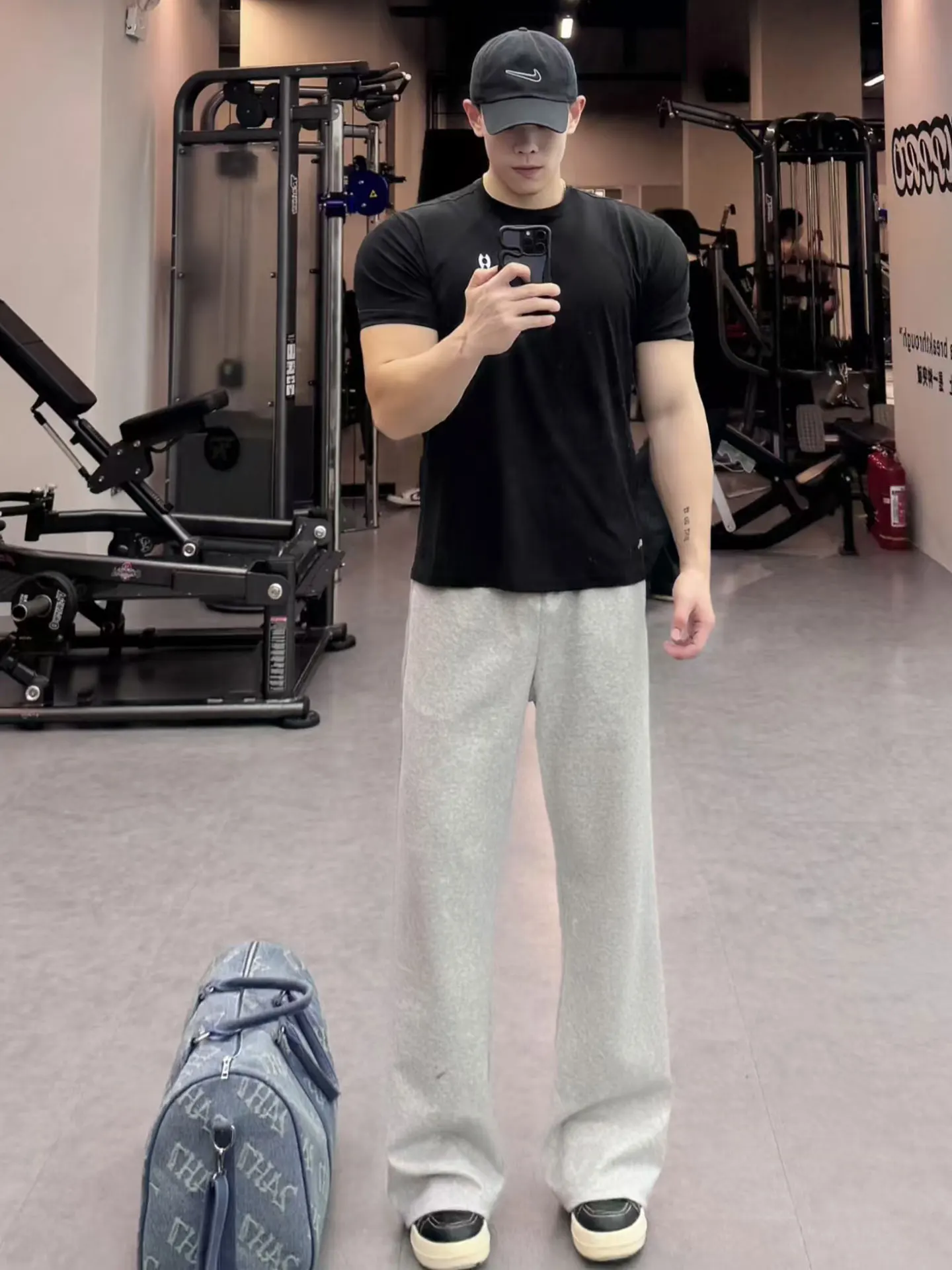 

Light ey American Sport Pants Men's Early Autumn Fitn Training Straight Leg Casual Long Trousers Youth Faion