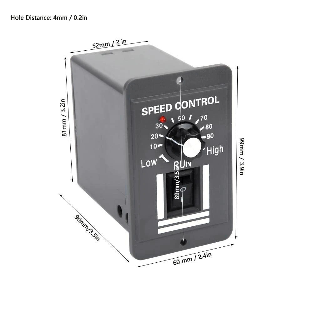 Controlador de velocidad del Motor, interruptor Reversible, Control de rotación hacia adelante y parada, DC 12V, 24V, 36V, 48V, 10A, PWM