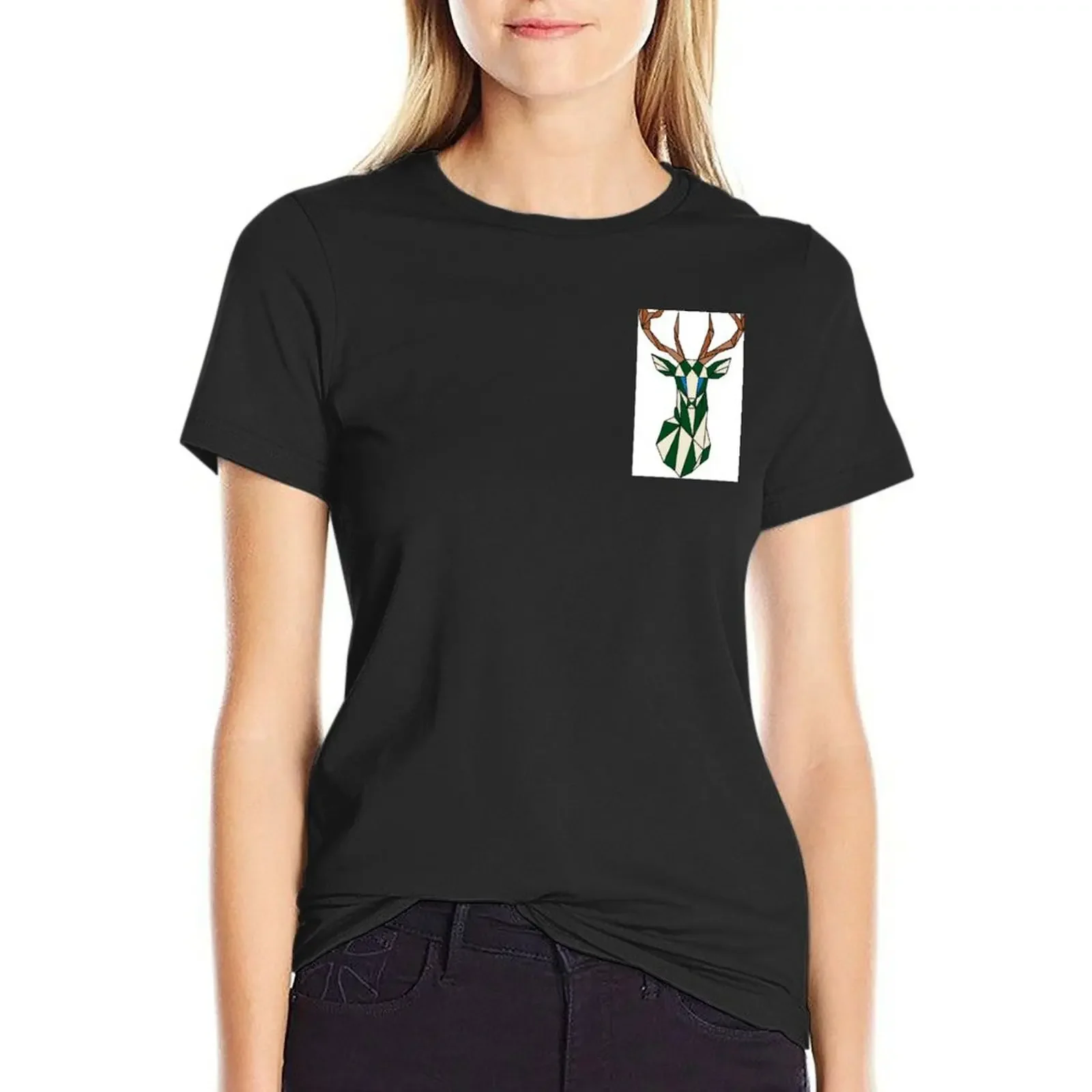 

Graphic deer T-Shirt heavyweights oversized anime animal print shirt for girls tshirts woman