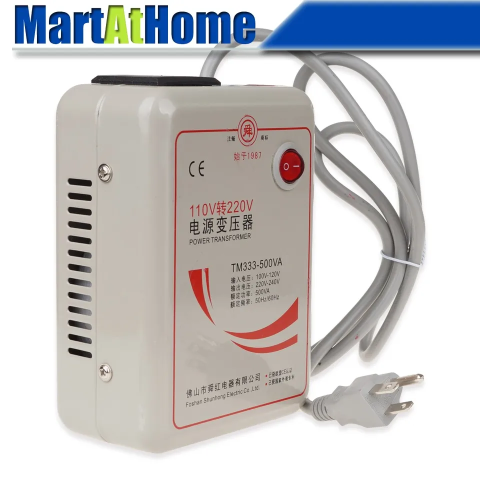 Yinleader 1000W Spanningstransformator – 110V/220V Converter Met 2x Dubbele Stopcontacten, CE-gecertificeerd En Overbelastingsbeveiliging