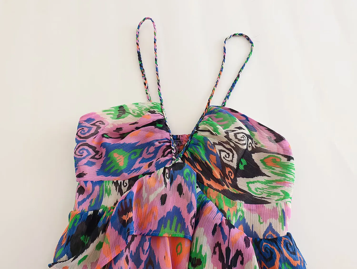 KONDALA Frauen Sexy Vintage Cami Kleid Drucken V-ausschnitt Rückenfreies Ärmelloses Kleid Neue 2025, Frühling Sommer Mode Strand Urlaub Kleid