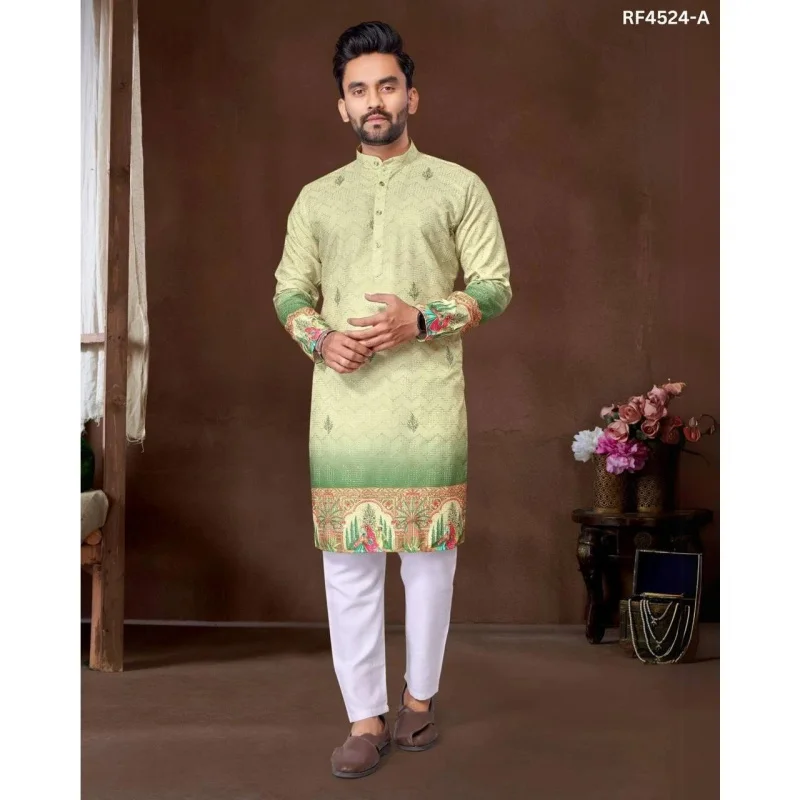 2025 버전 중동 스타일 무슬림 로브 남성용 개성 브론즈 미디엄 길이 긴팔 셔츠 무슬림 셔츠