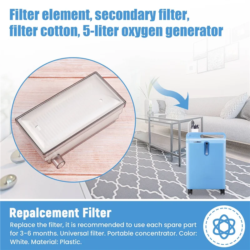 ملحقات استبدال الفلتر M04K لآلات مولد الأكسجين Everflo 5L