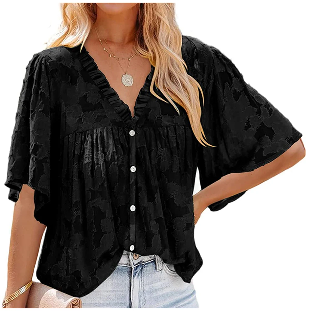 women\'s-lightweight-solid-color-polyester-cardigan-with-5-4-sleeve-for-spring-summer-autumn-winter-fashion-top