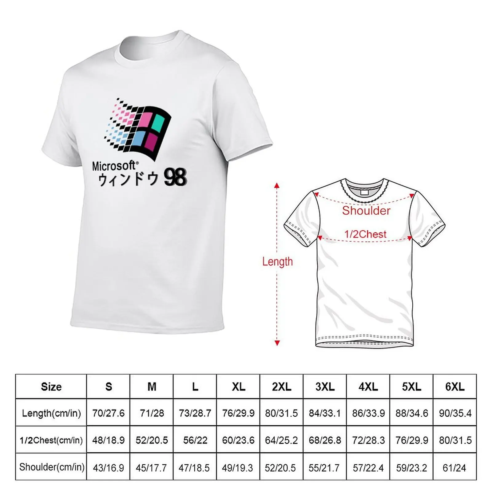 Microsoft Windows 98 Vaporwave T-Shirt anime t shirts for man man t shirts for men casual T-Shirt