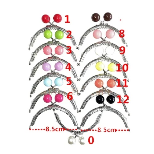 

8.5cm silver color women DIY bag making metal clasp candy kiss buckle metal clasp 10pcs/lot